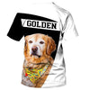 Lovely Golden Retriever – Golden Made Me Happy Men and Women Ver.2 3D Shirt