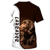 Love chocolate Labrador Men and Women 3D T Shirt