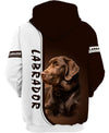 Love chocolate Labrador Men and Women 3D T Shirt