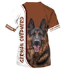 Love German Shepherd Men and Women 3D Shirt In  White/Brown