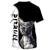 Love Pitbull Men and Women 3D in Black/White Ver.3 T Shirt