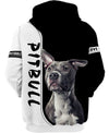 Love Pitbull Men and Women 3D in Black/White Ver.3 T Shirt