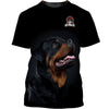 Rottweiler Black Shirt 3D Full Printing for Dog Mom Dad lovers