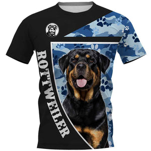 ROTTWEILER Camo Dog Men and Women 3D Shirt