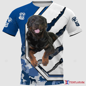 Rottweiler Dog Camo Army Men and Women 3D Full Printing