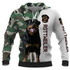 Rottweiler Dog CAMO, EDITION Men and Women 3D Print Pullover