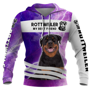 Rottweiler Dog My Best Friend Men and Women 3D Full Printing