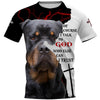 ROTTWEILER DOG TALK TO GOD Men and Women 3D Print Pullover