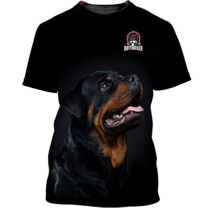Rottweiler Face Men and Women Ver.2 3D Shirt
