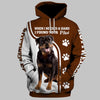 ROTTWEILER Leg Dog Men and Women 3D Shirt