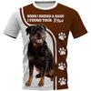 ROTTWEILER Leg Dog Men and Women 3D Shirt