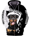 ROTTWEILER – when I needed a hand I found your paw Men and Women 3D Shirt