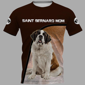 Saint Bernard Mom Men and Women 3D T Shirt