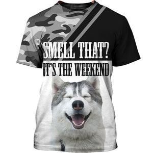 SIBERIAN HUSKY Smell That Men and Women 3D Shirt