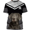 Silver Labrador In Black Men and Women 3D Shirt