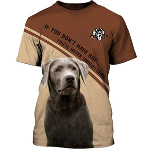 Silver Labrador Retriever Shirt 3D Full Printing for Dog Mom Dad lovers