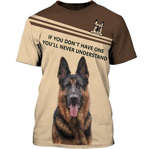 Special Design German Shepherd Brown 3D shirt for German Shepherd lovers