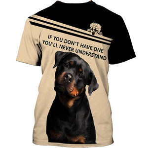 Special Design Rottweiler 3D shirt for Rottweiler lovers