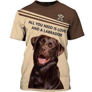 Special Love – Chocolate Labrador Retriever Men and Women 3D Shirt