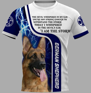 STORM GERMAN SHEPHERD Men and Women 3D Shirt