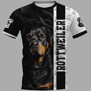Storm ROTTWEILER Dog Men and Women 3D Shirt