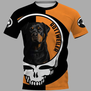 The Skull x Rottweiler Dog Men and Women 3D Full Printing