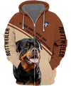This girl loves her rottweiler Men and Women 3D Shirt