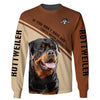 This girl loves her rottweiler Men and Women 3D Shirt