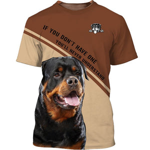 This girl loves her rottweiler Men and Women 3D Shirt