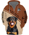 This girl loves her rottweiler Men and Women Ver.3 3D Shirt