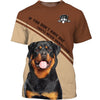 This girl loves her rottweiler Men and Women Ver.3 3D Shirt