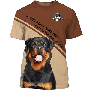 This girl loves her rottweiler Men and Women Ver.3 3D Shirt