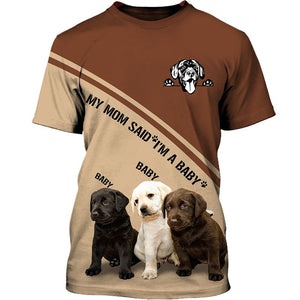 Three Labrador Retriever Puppies – I’m A Baby Men and Women 3D Shirt