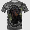 Wall Camo Rottweiler Dog Men and Women 3D Full Printing