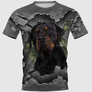 Wall Camo Rottweiler Dog Men and Women 3D Full Printing