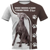 Weimaraner Paws Men and Women 3D Shirt