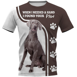 Weimaraner Paws Men and Women 3D Shirt
