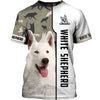 White Shepherd Men and Women 3D Shirt