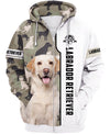 Yellow Labrador And Dog Motifs Shirt 3D Full Printing for Dog Mom Dad lovers