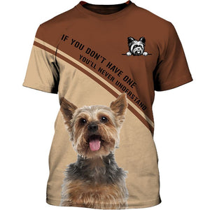 Yorkshire Terrier Cute Men and Women 3D T Shirt
